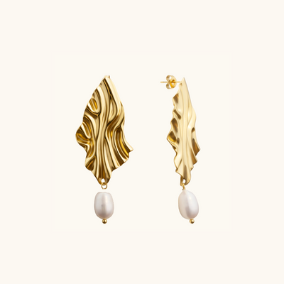 Pearl Forrest Earrings - 18K Gold Plated