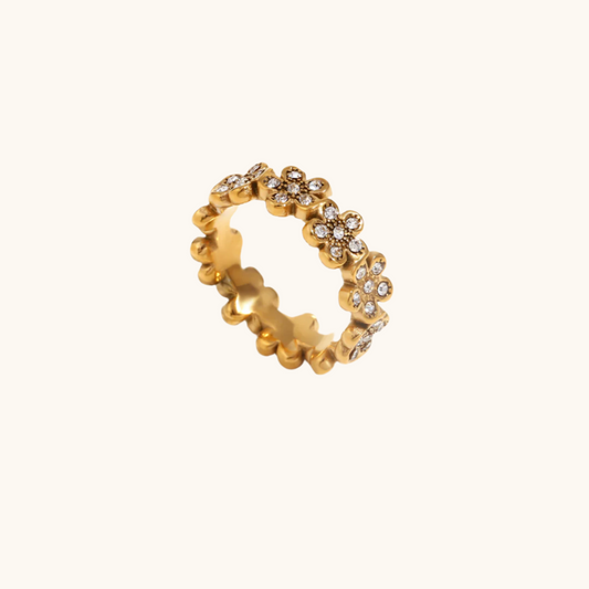 Daisy Flower Ring - 18K Gold Plated