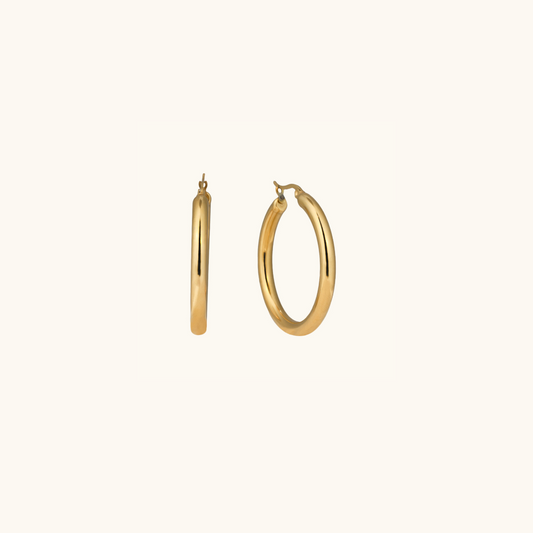 Statement Zella Hoops Earrings (Large) - 18K Gold Plated