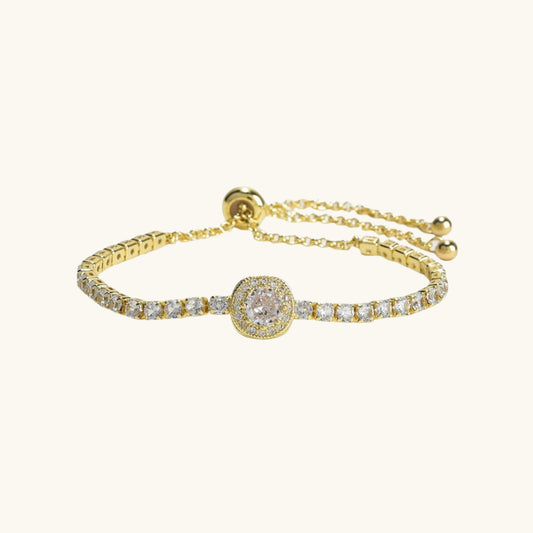 Buy Zircon Celebrity Bracelet - 18K Gold Plated online jewellery