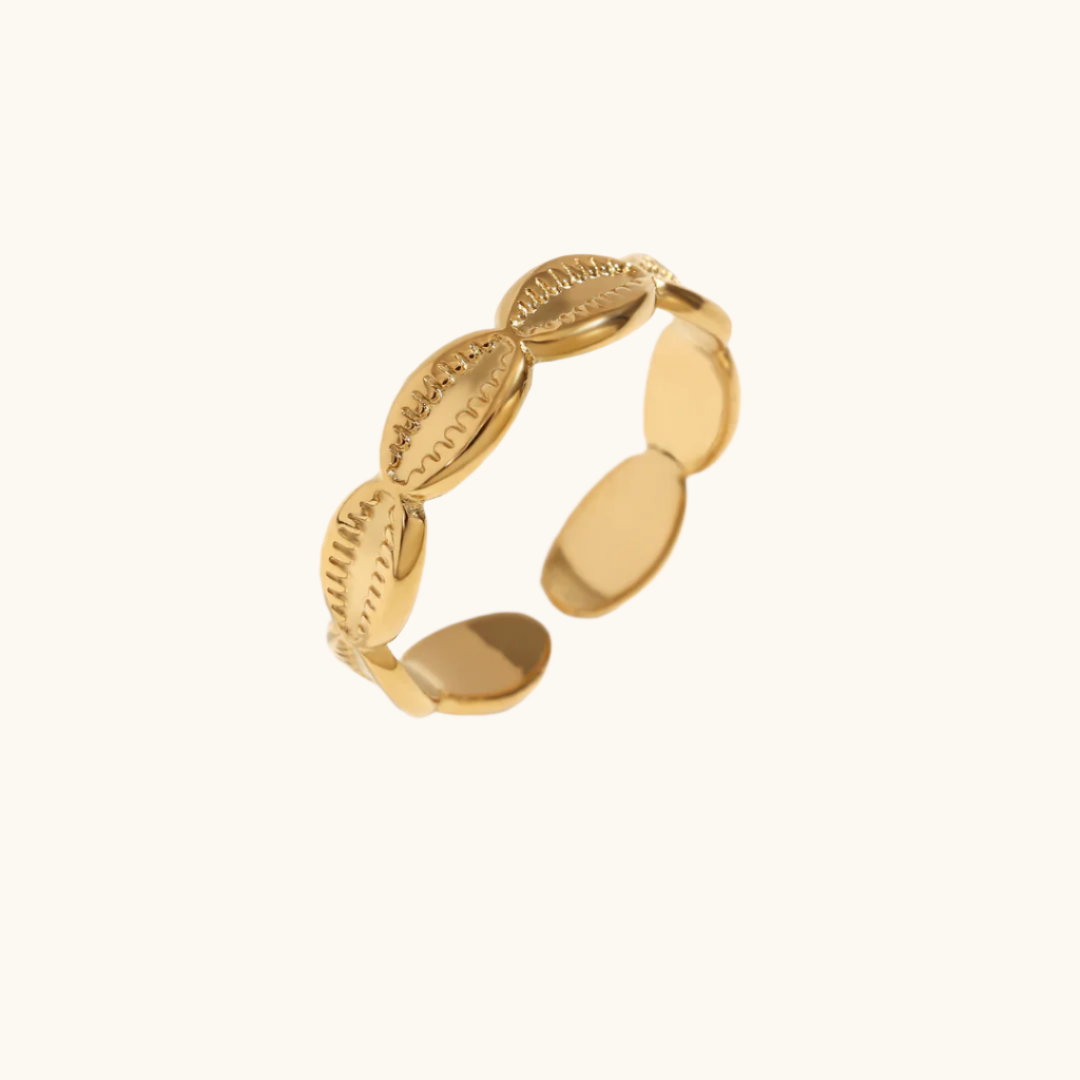 Oval Teethy Ring (Adjustable) - 18K Gold Plated