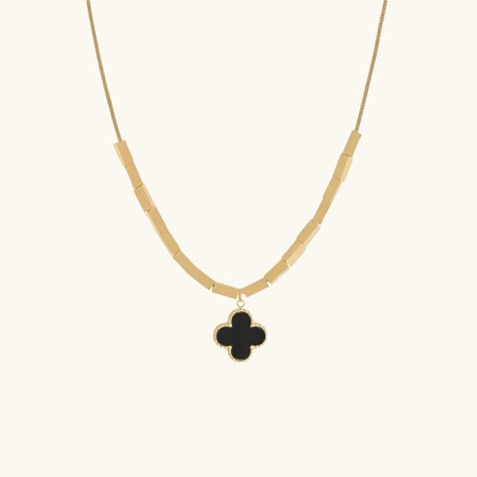 Buy Reversible Clover Bar Necklace - 18K Gold Plated online jewellery