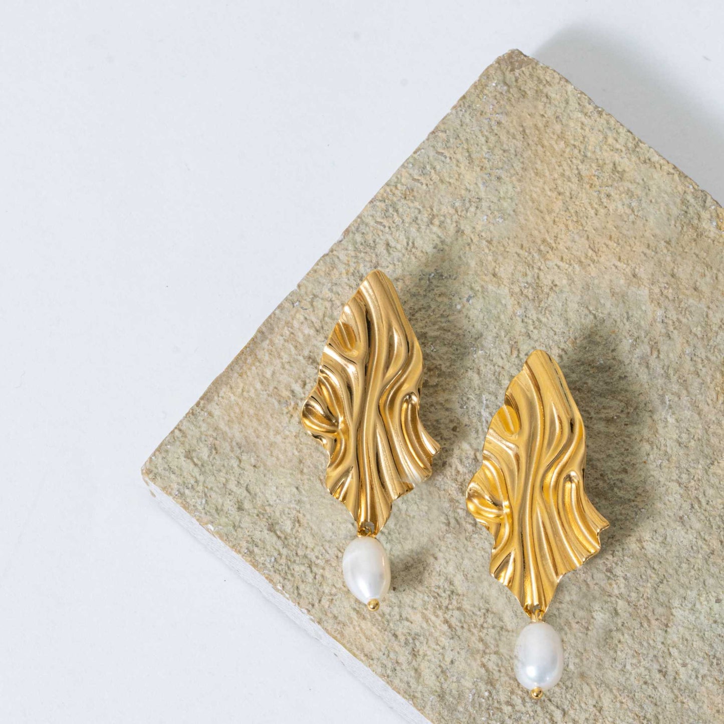 Buy Pearl Forrest Earrings - 18K Gold Plated online jewellery