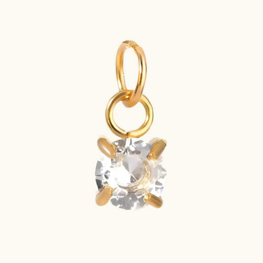 Buy Mini Solitaire Charm - 18K Gold Plated online jewellery