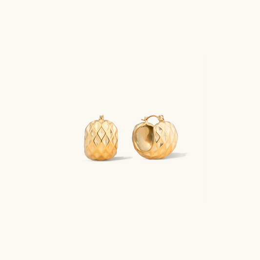 Classic Eleganza Hoop Earrings - 18K Gold Plated