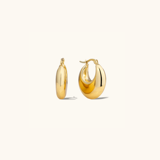 Classy Bella Bulky Hoops - 18K Gold Plated