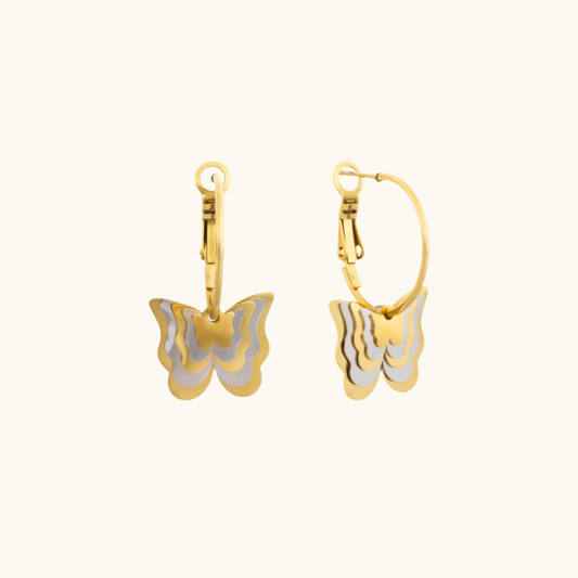 Butterfly Lairy Earrings - 18K Gold Plated