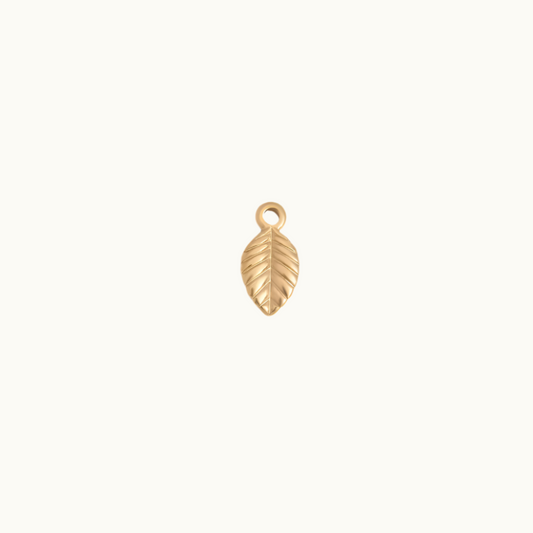 Buy Mini Leaf Charm - 18K Gold Plated online jewellery