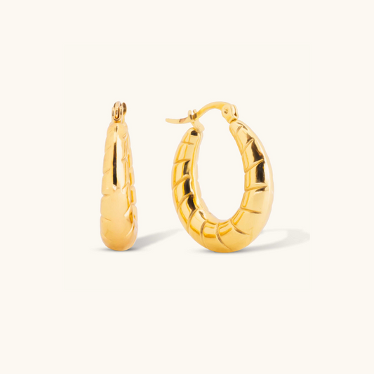 Stand Out Hoops - 18K Gold Plated