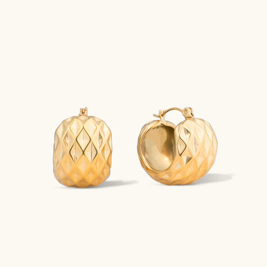 Buy Classic Eleganza Hoop Earrings - 18K Gold Plated online jewellery