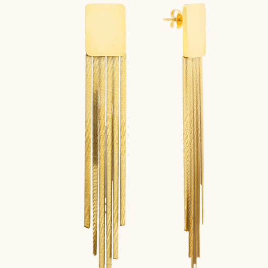 Goldy Bulky Danglers Earrings - 18K Gold Plated