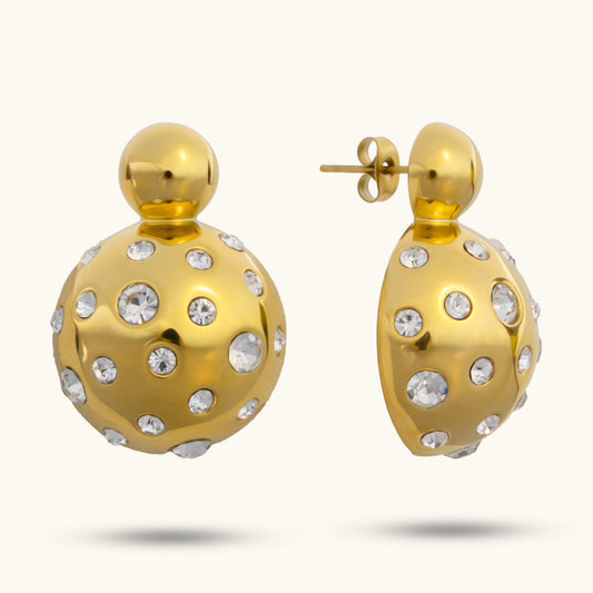 Buy Chunky Pearl Earrings - 18K Gold Plated online jewellery