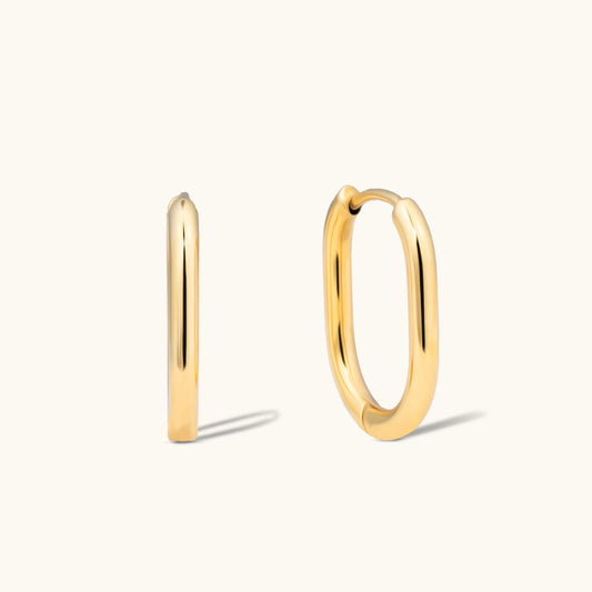 Buy Eterna Classic Hoop Earrings - 18K Gold Plated online jewellery