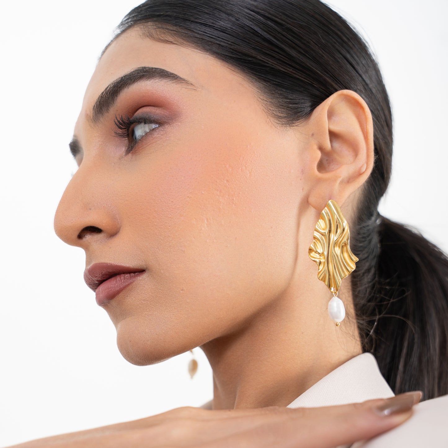 Buy Pearl Forrest Earrings - 18K Gold Plated online jewellery