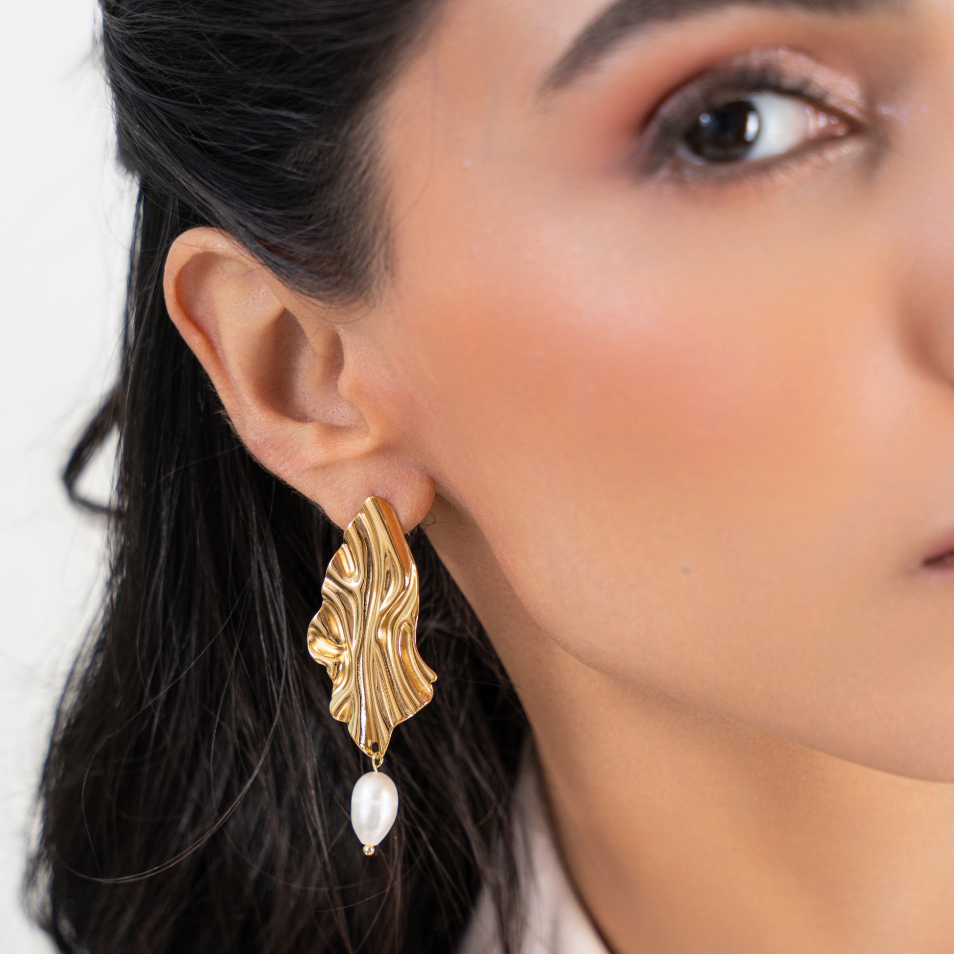 Buy Pearl Forrest Earrings - 18K Gold Plated online jewellery