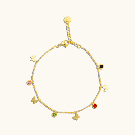 Dainty Butterfly Bracelet - 18K Gold Plated