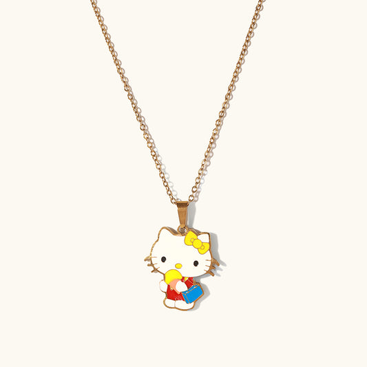 Pretty Kitty Chain Necklace - 18K Gold Plated